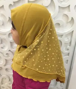 新穆斯林儿童女孩头巾美丽可爱的伊斯兰女孩儿童头巾头巾