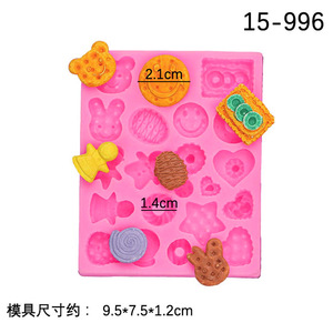 <span class=keywords><strong>Stampi</strong></span> in Silicone Ecologici a Forma di Dessert con Faccine Sorridenti e Cuori <span class=keywords><strong>per</strong></span> Decorazioni di Ciambelle e Cioccolato - Product Image 6