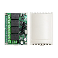 Kaisheng Y-DC12V Télécommande sans fil à code d'apprentissage DC12V, interrupteur quatre voies, portée 50m, matériau ABS, pour moteur de porte de garage et pompe à eau