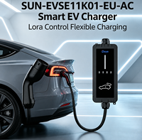 Station de recharge portable pour voitures électriques IEC 16A 11KW TYPE 2, chargeur EV Deye 240V 2 pour voitures électriques