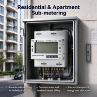 Meter Energi MID Tiga Fasa DIN Rail EN 13757 M-Bus 1000 Imp/kWh Dua Arah Langsung 80A AMI Rollout