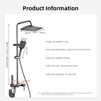 Meilleure vente en stock : Ensemble de douche thermostatique à touches piano, 4 modes, 4 sorties, jet doux, chromé – Le favori d'Europe et d'Amérique