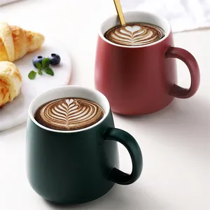 Tazas de café de cerámica, diseño elegante, capuchino, latte, para tienda de café