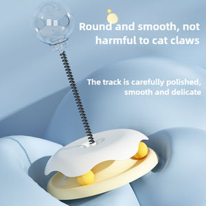 Hot Sale Eco-Friendly Plastic <b>Treat</b> Dispenser Spring Leak Food Slow Feeder Interactive <b>Cat</b> Toy <b>Ball</b> for <b>Cats</b> - Product Image 3