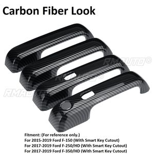 Car <b>Door</b> Handle Covers With Smart Key+Exterior <b>Door</b> Bowl Handle Panel <b>Trim</b> Cover Set for Ford F-150 F150 F-250/HD F-350/HD 15-19 - Product Image 2