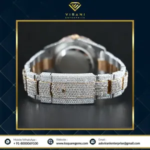Direct Factory Export-Iced VVS Clarity Moissanite Diamond <b>Smart</b> <b>Watch</b> for Men <b>Women</b> High Quality Glass Fashion Business Style - Product Image 2