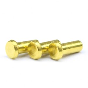 Fabricant chinois Saitoong ST-0033, rivets en laiton à tête bombée semi-tubulaire, certifiés ISO9001, finition brillante durable, personnalisables - Product Image 2