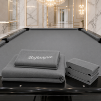 Tissu de billard gris froid Bojianyue pour kit de rechapage de table de billard avec 6 bandes prédécoupées
