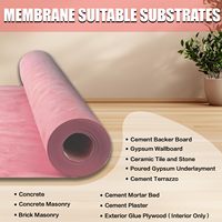 Membrane d'étanchéité en polyéthylène pour usine, membrane de découplage sous carrelage, sous-couche pour salle de bain, cuisine et zones humides