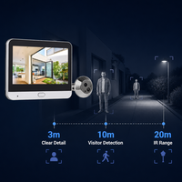 Sonnette de porte WiFi avec caméra 1080P HD, vision nocturne, enregistrement vidéo, stockage cloud, résistante à l'eau, alimentée par énergie solaire et batterie
