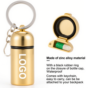 Usinage CNC personnalisé OEM nouveau flacon de pilules portable en alliage d'aluminium porte-clés de boîte à médicaments scellé étanche pour l'extérieur - Product Image 3