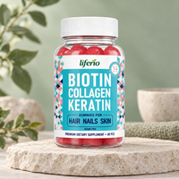 Gummies personnalisées de biotine, collagène et kératine sans sucre pour adultes – Complément alimentaire pour soutenir les soins de beauté quotidiens – Achat en gros