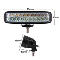 Barre lumineuse de travail LED bicolore 7 pouces 60W 20 LED, montage encastré, phare antibrouillard, faisceau spot, feux de travail pour camion