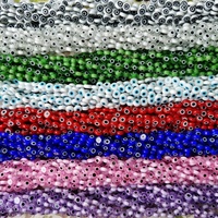 6mm Flat Round Millefiori Lampwork Glass Turkish Loose Beads Evil Eyes Beads