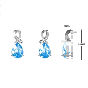 Pendentif pour femme en diamant de laboratoire étincelant disponible en or massif 10K 14K ou 18K - Product Image 2