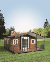 Fabricant direct chinois de maisons conteneurs pliables de 20 pieds, 2 chambres, salle de bain complète, plomberie/électricité préinstallées, villa modulaire miniature