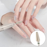 OEM ODM Fraise à ongles en carbure de tungstène pour cuticules et peaux mortes, Fraise volcanique, Tête de ponçage à ongles bidirectionnelle
