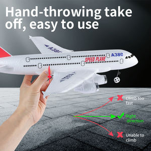 Avión RC HW30 Airbus A380 EPP Anticolisión con Giroscopio de 6 Ejes y Luces LED para Actividades Familiares de Camping y <span class=keywords><strong>Picnic</strong></span> al Aire Libre - Product Image 4
