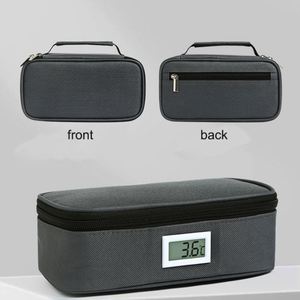 OEM ODM Insulated Polyester Waterproof Eco-Friendly Insulin Pen Travel Cooler Bag Letter Zipper Closure Thermometer Ice - Product Image 3