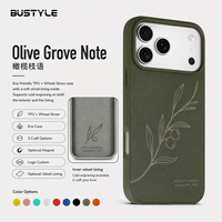 Coques de téléphone écologiques en TPU naturel moucheté et paille de blé, antichoc, gaufrées et peintes, biodégradables pour 18 17 16 15 Pro Max