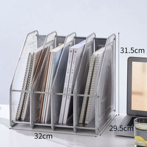 4 Sort File Sorter Organizer Metal Mesh Desktop <b>Document</b> Magazine <b>Holder</b> Vertical Upright Sections - Product Image 5