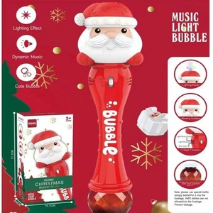 Baguette à bulles automatique de Noël Père Noël Baguette magique de bonhomme de neige jouet à bulles <span class=keywords><strong>Bulle</strong></span> de Noël avec <span class=keywords><strong>musique</strong></span> légère - Product Image 4
