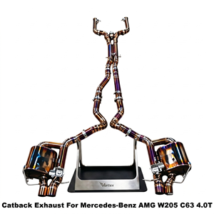 Vortex Thermal-Efficient Golden Titanium Exhaust System For Mercedes-Benz AMG W205 C63 4.0T 2015-2024 - Product Image 1
