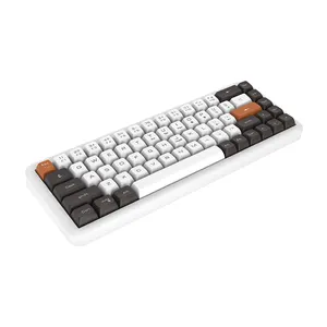 מיני מותאם אישית abs doublesHot keycaps מיני מקלדת אלחוטית שלוש מצב 68 מפתחות rgb מקלדות