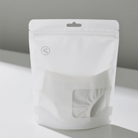 Sac d'emballage refermable givré imperméable de haute qualité avec fenêtre pour chaussettes, sous-vêtements et vêtements