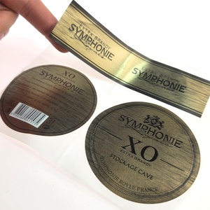 Etiqueta de Vino/Brandy de Alta Calidad al por Mayor, Personalizada, con Hoja de Oro Biodegradable, Impresión en Papel de Aluminio - Product Image 1
