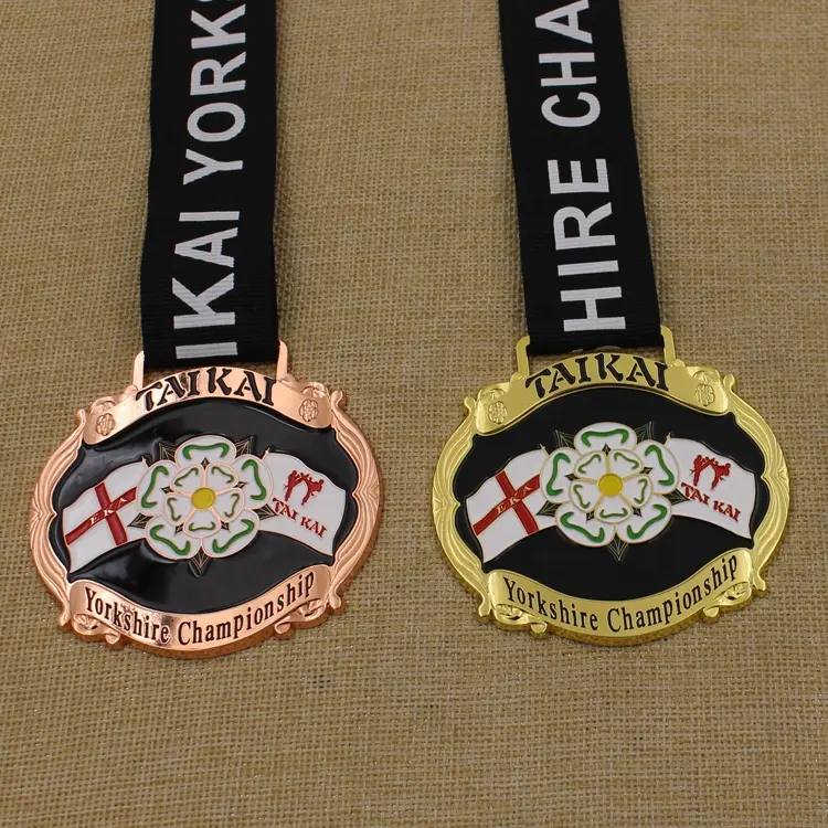 Custom cheap gold UK karate medal Taekwondo medals no minimum