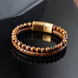 <span class=keywords><strong>Luxe</strong></span> Naturel Yeux De Tigre Pierre Perle <span class=keywords><strong>Bracelet</strong></span> Charmes <span class=keywords><strong>En</strong></span> <span class=keywords><strong>Cuir</strong></span> Véritable Bracelets pour Hommes Fermoir Magnétique <span class=keywords><strong>Bracelet</strong></span> Bijoux - Product Image 3