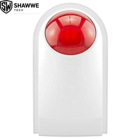 Alarme sirène stroboscopique autonome extérieure à commande vocale, prix usine, sans fil 433 MHz, 110 dB, batterie lithium rechargeable, 50 pièces