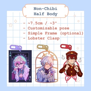 OEM ODM Anime: Encantos <span class=keywords><strong>de</strong></span> acrílico personalizados, personajes originales, fanart, parejas Yumeship, YCH. Diseños totalmente personalizables disponibles. - Product Image 5