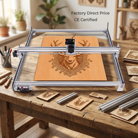 Machine de gravure laser semi-conductrice CNC de bureau mini 6550 refroidie par air pour bois, MDF, pierre, caoutchouc, avec prise en charge IA, pour usage domestique et professionnel