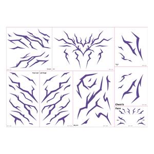 อนิเมะคู่รักและปาร์ตี้ที่กำหนดเองกลุ่มปีศาจ cosplayers สติกเกอร์สักชั่วคราว - Product Image 1