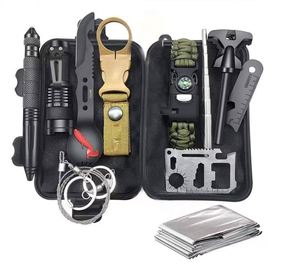 Herramienta de Supervivencia 12 en 1, Equipo de Supervivencia Profesional de Bolsillo, Equipo de Campamento, Kit de Primeros Auxilios, Herramienta Multifuncional de Bricolaje - Product Image 1