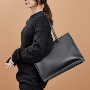 <span class=keywords><strong>Sac</strong></span> Fourre-Tout Cuir Véritable Femme Grande Capacité Bureau École Shopping Bandoulière Fermeture Éclair Robuste Quotidien - Product Image 1