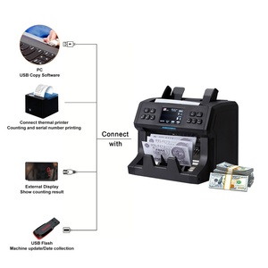 Compteur de billets de devises étrangères, détecteur de devises multinationales de petite taille, tri des <span class=keywords><strong>dollars</strong></span> NT, <span class=keywords><strong>dollars</strong></span> HK, euros, yens, <span class=keywords><strong>dollars</strong></span> américains - Product Image 3