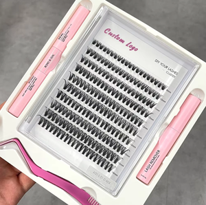 Nouveau design, kit de cils en grappe DIY en PBT faits à la main, vente en gros, 30D 4D 50D 60D <span class=keywords><strong>9</strong></span>-16MM, cils volumineux et moelleux - Product Image 2