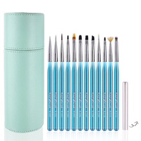 Stylo à colle pour ongles Pinceau de conception d'art d'ongle avec logo personnalisé Outils de peinture Ensemble acrylique Brosse à ongles de mode