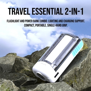 Batterie externe portable <span class=keywords><strong>de</strong></span> 10000 mAh grande capacité pour l'extérieur, lampe <span class=keywords><strong>de</strong></span> poche intégrée deux-en-un - Product Image 3