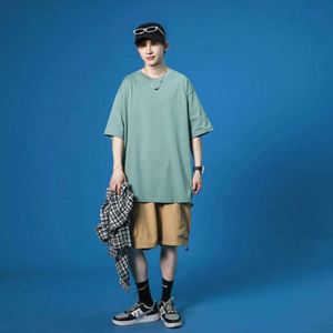 Custom 250GSM Round Collar Short Sleeve Oversized Printed T-shirt 100% Cotton Men's Loose Sport T-shirt - Product Image 6