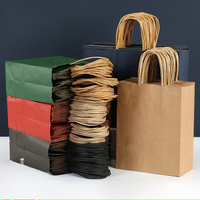 Großhandel 16 \ "* 6 \" * 12 \ "Benutzer definierte Logo Kraft Pappe Papier Einkaufstaschen mit rundem Seil griff Bunte Geschenkt üten für die Förderung