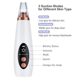 Nettoyeur de pores facial électronique, aspirateur pour le visage, nettoyage en profondeur des pores, élimination de l'acné et des boutons, aspirateur facial pour les comédons - Product Image 5