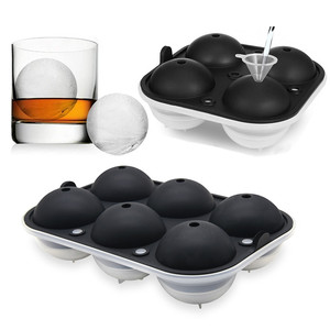 Moule à glaçons sphériques <span class=keywords><strong>en</strong></span> silicone de 2 pouces, grand et flexible, <span class=keywords><strong>pour</strong></span> <span class=keywords><strong>whisky</strong></span>, avec couvercle, 6 cavités, démoulage facile - Product Image 3