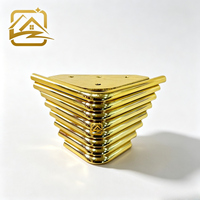 Pied de canapé triangulaire en cône doré haut de gamme pour table basse, lit et canapé – Fabricant de fournitures de luxe