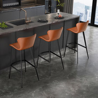 Tabouret de bar haut de gamme style luxe léger avec dossier, structure en acier inoxydable, réglable en hauteur, rotatif, pour usage domestique
