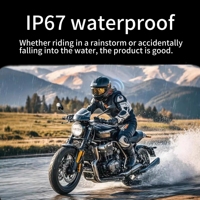 Casque de moto universel avec interphone, son stéréo BT et HIFI, accessoires de moto imperméables