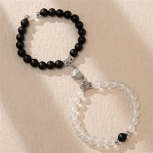 2pcs Set Couple <strong>Bracelets</strong> for Lovers Grow in Dark Heart Luminous Magnetic <strong>Matching</strong> Friendship <strong>Bracelet</strong> Gifts Jewelry - Product Image 5
